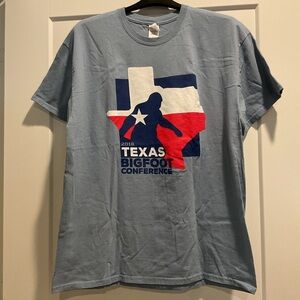 NWOT 2018 Texas Bigfoot Conference Blue T-Shirt XL
